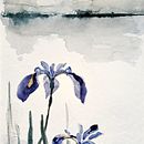 Landscape with irises . Ilustrație botanică, Ilustrație tradițională, Ilustrație cu cerneală, Arte plastice și Pictura de Daniela Dumitru - 01.06.2026