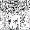 GATO JAPONES . % dominitaemint tarafından hazırlanan Sanatsal Çizim, Çizim, Mürekkep İllüstras, Ve onu projesi - 01.12.2026