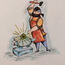 Chacun est l'architecte de son propre bonheur. . Un projet de Illustration traditionnelle, Dessin, Peinture, Créativité, Dessin au cra, on , et Esquisse  de Christin Weißbach - 12.01.2026