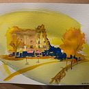 Project 4. Ilustração arquitetônica, Ilustração tradicional, Ilustração com tinta, e Pintura projeto de zimnylut - 12.01.2026