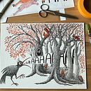 Wie es in den Wald hineinruft, so schallt es heraus…. Drawing, Traditional illustration, Creativit, Stor, and telling project by Anke Weber - 01.13.2026