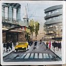 Imediações da Catedral Senhora da Luz . Lukisan Cat Air, Seni Rupa & Ilustrasi Arsitektur proyek oleh Ana Valeria Chaves - 01.13.2026