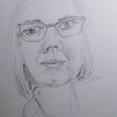 Selbstporträt Skizze  Ein Projekt aus dem Bereich Artistische Zeichnung, Zeichnung, Porträtzeichnung, Sketchbook und Skizzenentwurf von Heidrun Kretschmer - 15.01.2026