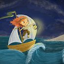 La pirata. Un projet de Illustration jeunesse, Illustration numérique, Peinture numérique , et Album illustré de katjoha15 - 19.01.2026