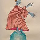 He's on the Ball!. Drawing, Ink Illustration, Watercolor Painting, Acr, and lic Painting project by jocelyngraef - 01.20.2026