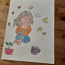 Io e miei pensieri. Desenho projeto de Maddy Mendu - 20.01.2026