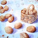 ¡Mucho ruido y pocas nueces! . Menggambar, Ilustrasi tradisional, Ilustrasi Tinta, Lukisan, Lukisan Cat Air & Ilustrasi Naturalistik proyek oleh Amaya Narvarte Navarro - 01.24.2026