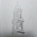 Catedral del puerto de Tampico. Een project van  Architecturale illustratie,  Artistieke tekening,  Tekening y Tekening met potlood van Daniel Martínez - 24.01.2026