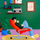 Il dolce far niente. Projekt z dziedziny R, sunek c, frow, Ilustracja c, frowa,  R, sunek, Trad, c i jna ilustracja użytkownika francescomazzega_arans - 25.01.2026