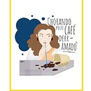 CHORANDO PELO CAFÉ DERRAMADO . Ilustrasi Digital, Menggambar, Desain Grafis, Dan Gambar Digital proyek oleh Andressa Brito - 01.30.2026