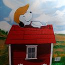 a casa branca e o cachorro vermelho. Ilustração tradicional, Artes plásticas, e Pintura projeto de sari_younes - 31.01.2026