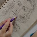 Cristo. Boceto en papel común . % carla_caprio tarafından hazırlanan Sanatsal Çizim, Çizim, Portre Çizimi, Eskiz defteri, Ve Eskiz çizimi projesi - 02.01.2026