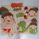 Final Project: Carachter Grazi 'n Dino. Traditional illustration, Character Design, Drawing, and Sketchbook project by Letícia Arnolpha - 02.03.2026