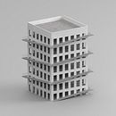 Edificio con Rampas. 3D, 3D Modeling, Architecture, ArchVIZ, Digital Architecture, Digital Illustration & Interior Architecture project by Luis Angulo - 02.06.2026