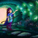 Forest Background Illustration . Digital Drawing, Digital Illustration, and Traditional illustration project by Anindita Dey - 02.10.2026