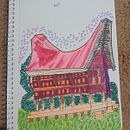 Batak House. Een project van  Architecturale illustratie,  Tekening,  Illustratie met inkt, Sketchbook y  Schetsen van yigitalpdikmen18 - 11.02.2026