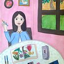 Self portrait painting  . Membuat sketsa, Kreativitas, Menggambar, Ilustrasi tradisional, Lukisan Cat Air, Lukisan Guas, Dan Buku sketsa proyek oleh Angélica Isaza - 02.12.2026