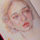 Proyecto retrato con lápices de colores . Desenho com lápis de cor, Desenho, Desenho de retrato, e Sketchbook projeto de Sara Rosado - 13.02.2026