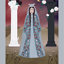 The High Priestess tarot card . Ilustrație digitală, Desen & Ilustrație cu cerneală de Lana Jeremic - 02.16.2026