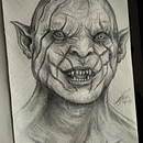 Azog the Defiler (The Hobbit) 🤘🏻😈. Een project van Traditionele illustratie, Tekening met potlood, Film, video en televisie y Realistische tekening van Lorena G.L. - 13.03.2026
