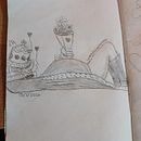 The Lazy, Lovestruck King. Een project van  Tekening, Ontwerp van personages y Traditionele illustratie van ‪Dar Laufer‬‏ - 18.03.2026