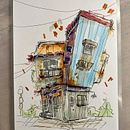 My little house from the course. Ilustração arquitetônica, Desenho, Ilustração com tinta, Sketchbook, e Esboçado projeto de martynasp9 - 19.03.2026