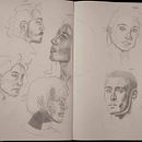 Pencil drawings of faces with different kinds of shading techniques . Menggambar Artistik, Menggambar, Menggambar Potret, Buku sketsa, Dan Membuat sketsa proyek oleh nmuheim - 03.26.2026