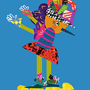 The blue girle. Design de personagens, Ilustração infantil, Colagem, Criatividade para crianças, Ilustração tradicional, e Papercraft projeto de Tasneem Marghani - 28.03.2026