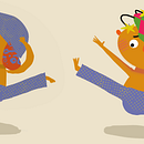 Boy and his friend. Design de personagens, Criatividade, Redes sociais, Pintura, Artesanato, Ilustração digital, Artes plásticas, Desenho digital, Consultoria criativa, Design digital e Instagram projeto de Tasneem Marghani - 28.03.2026