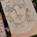 Progetto Finale Sykes! . Projekt z dziedziny  Sztuki piękne, Portret,  Malarstwo, Malowanie akwarelą, Trad, c, jna ilustracja,  R, sunek, Kreat, wność i Sketchbook użytkownika dannydevilinks - 29.03.2026
