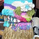 Freestyle design for my first weaving project . Arte și meșteșuguri, Decorațiuni, Arte din fibre, Țesut și Design textil de Penny Haynes - 04.01.2026