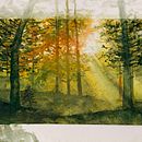 Lighting forest. Painting, and Watercolor Painting project by Kriséven Campana - 04.01.2026