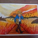 Ilustración con inspiración en la obra de van gogh . Projekt z dziedziny Ilustracje dla dzieci, Ilustracja c, frowa, Trad, c, jna ilustracja, Sketchbook i Teoria barw użytkownika Carlos Adrián De La Paz Almaraz - 07.04.2026