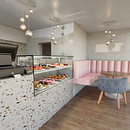 Café visualisation. Een project van Interieurontwerp,  Interieur,  3D-modellering y  3D-ontwerp van Kristýna Hrášková - 07.04.2026