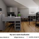 My son´s room visualisation. Een project van Interieurontwerp,  Interieur,  3D-ontwerp y  3D-modellering van Kristýna Hrášková - 07.04.2026