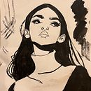 Braintstorming for graphic novel. Pintura, Pintura em aquarela, e Desenho de retrato projeto de Leslie Schwartz - 08.04.2026