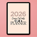 Crazy Cat Lady - Monthly Planner . % gwendlsantos tarafından hazırlanan Dijital Ürün Tasarımı, Kırtasi, Ve e Tasarımı projesi - 04.09.2026
