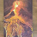 Volcan en erupcion . Pintura a óleo e Ilustração naturalista projeto de Imara Sáez - 12.04.2026