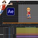 Primeros pasos de personaje en After Effects / Monkey D. Luffy / Animación 2D. Un progetto di Animazione 2D, Animazione, Animazione di personaggi, Character design, Motion graphics e Generazione di Video di Luis Alfredo Rodriguez Gonzalez - 15.04.2026