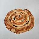 Cinnamon roll with watercolor . Seni Rupa, Ilustrasi tradisional, Lukisan, Dan Lukisan Cat Air proyek oleh balbolka - 04.16.2026
