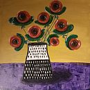 Fiori rossi tra ocra e viola Ein Projekt aus dem Bereich Malerei mit Acr und l von adela_birau - 16.04.2026