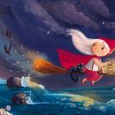 Little red riding witch!. Un progetto di Illustrazione infantile, Illustrazione digitale, Pittura digitale e Albo illustrato di alyaa ahmed - 21.04.2026