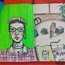 Sketchbook: mujer y cafetería . Caiet de schițe și Desen de Yasmín Torres Cortés - 04.21.2026