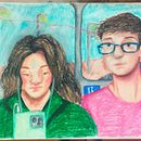 Dibuix artístic: Sèrie explorant tipus d'amor . Desen de Yasmín Torres Cortés - 04.21.2026