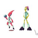 2 Extraterrestres futebolistas. Un projet de Conception de personnages, Illustration traditionnelle, Illustration numérique, Illustration jeunesse , et Narration de Guilherme Marto - 21.04.2026