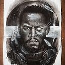 Guerrero del espacio buscando la libertad  . Lukisan Akrilik, Seni Rupa, Ilustrasi Tinta, Lukisan, Dan Menggambar Potret proyek oleh Carlos Adrián De La Paz Almaraz - 04.22.2026