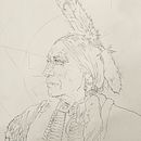 Native American Chief . Menggambar, Ilustrasi tradisional, Seni, Kerajinan, Seni Rupa, Lukisan, Dan Lukisan Cat Air proyek oleh Ruben Gomez - 05.01.2026