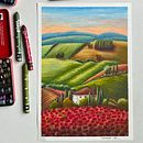 Landschaftsbilder mit Ölpastellen. Desenho artístico, Desenho, Artes plásticas, Ilustração tradicional, e Desenho a lápis projeto de Anke Weber - 17.05.2026
