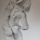Dynamic Figure Drawing: Male back study. Een project van  Beeldende kunst,  Schetsen,  Tekening, Tekening met potlood y Anatomisch tekenen van vicky_hindle74 - 19.05.2026