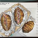 My homemade ham cheese ShioPan . Arte plastice, Ilustrație tradițională, Pictura și Pictură în acuarelă de Sea Phong - 05.22.2026
